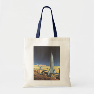 Tote Bag Science-fiction vintage Planète désertique avec ro