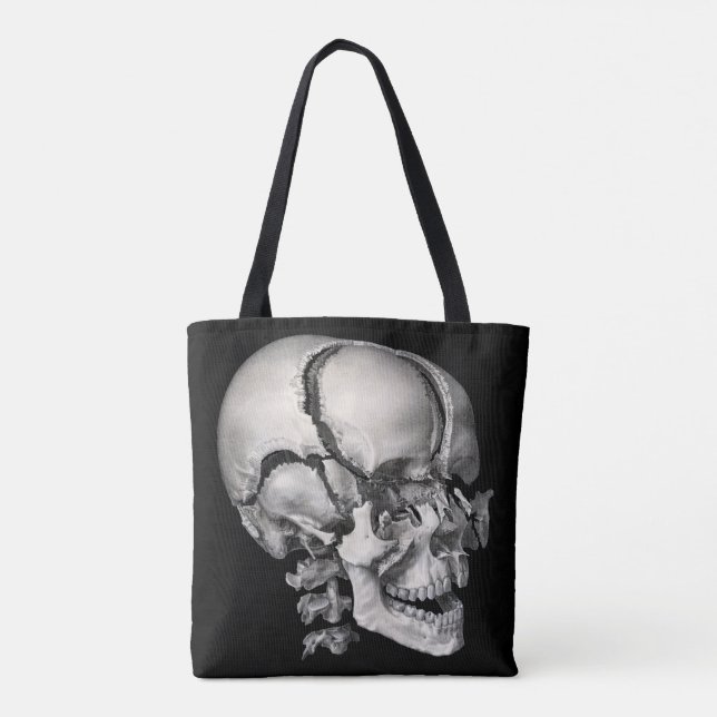 Tote Bag Science vintage Anatomie humaine, Crâne antique (Dos)