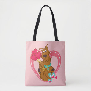 Tote Bag Scooby-Doo Holding Heart Lolipops