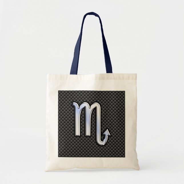 Tote Bag Scorpio signe Zodiac Astrologie Fibre de Carbone (Devant)