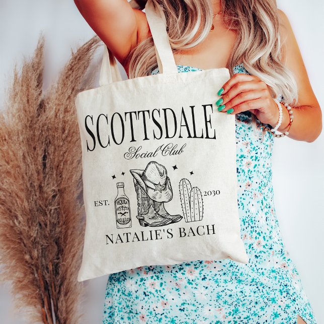 Tote Bag Scottsdale Bachelorte Party Social Club (Créateur téléchargé)