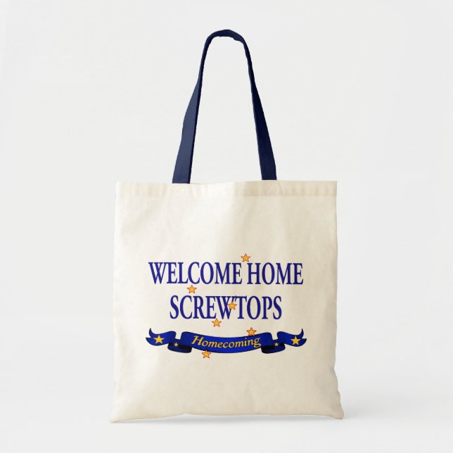 Tote Bag Screwtops à la maison bienvenu (Devant)