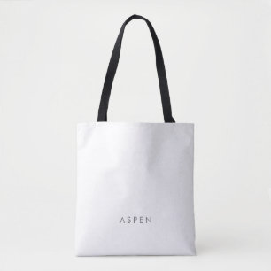 Tote Bag Script Argent moderne Monogramme de la servante