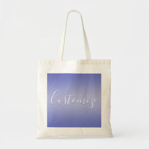 Tote Bag Script cursif modifiable   Violet blanc et violet