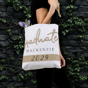 Tote Bag Script Gold Élégante brosse à main