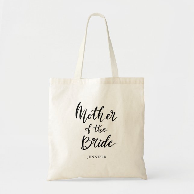 Tote Bag Script Mère Du Mariage De Typographie De Mariée (Devant)