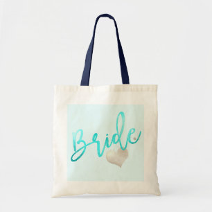 Tote Bag Script PixDezines Bride/Faux Foil/Brush