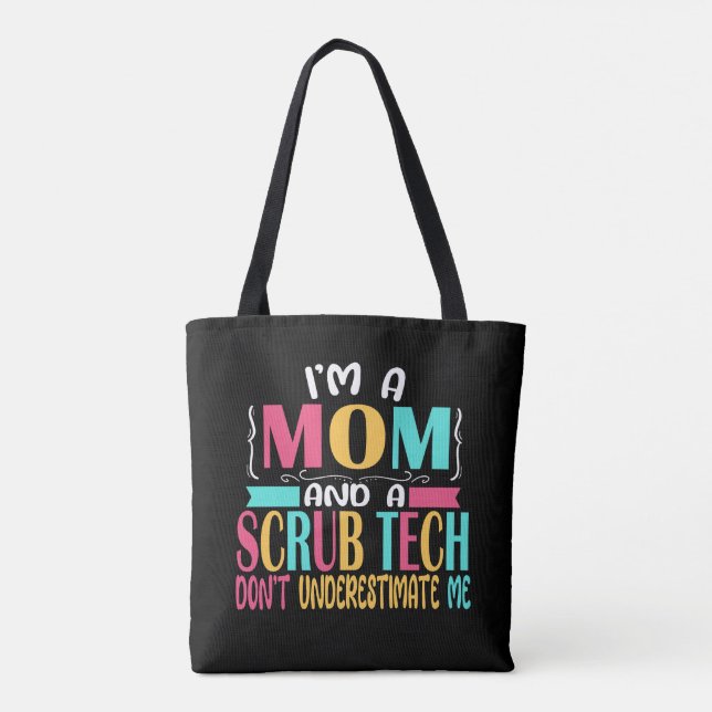 Tote Bag Scrub Tech Maman Surg Technicien Technicien Cadeau (Dos)