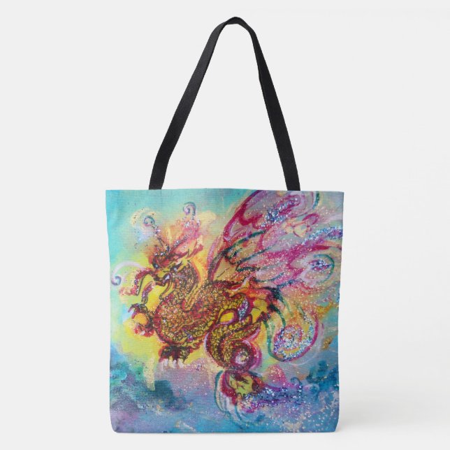 Tote Bag SEA DRAGON Aqua Imaginaire bleu (Devant)