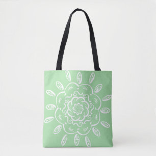 Tote Bag Seafoam Mandala