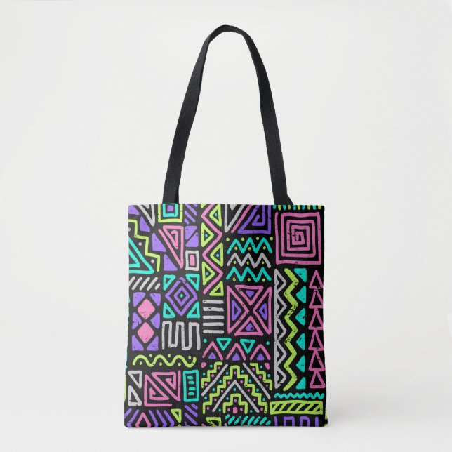 Tote Bag  seamless pattern with abstract lines. geometric a (Devant)
