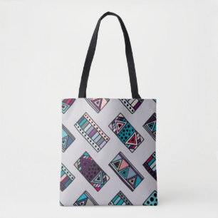 Tote Bag Seamless vintage pattern. geometrical background w
