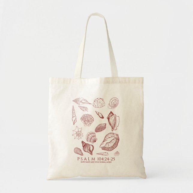 Tote Bag Seashell Bible Verse (Devant)