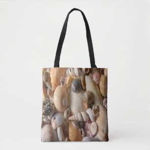 tote bag seashells ocean