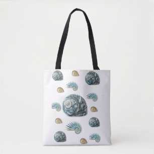 tote bag seashells ocean