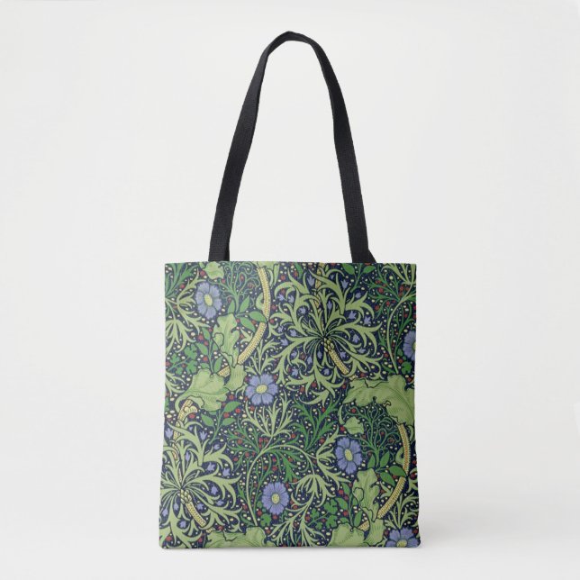 Tote Bag Seaweed cobalt thyme - William Morris (Devant)