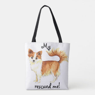 Tote Bag Secourir le long manteau Chihuahua