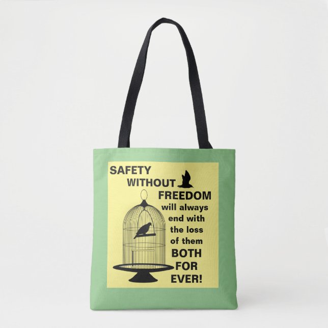 Tote Bag Sécurité contre liberté Fourre-tout (Devant)