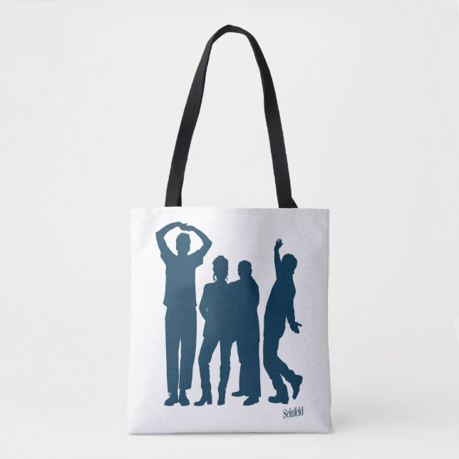 Tote Bag Seinfeld | Graphique de silhouette de groupe (Devant)