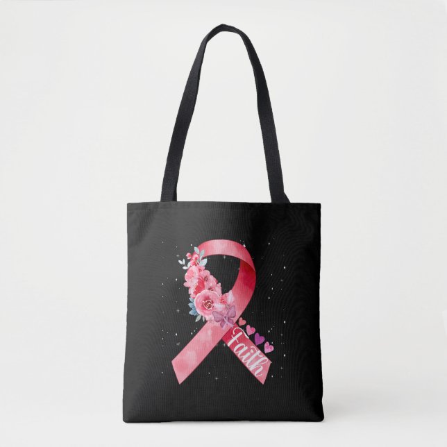 Tote Bag Sensibilisation au cancer du sein Ruban rose (Devant)