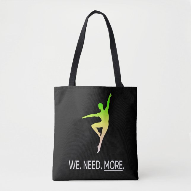 Tote Bag Sensibilisation au danseur masculin II Personnalis (Devant)