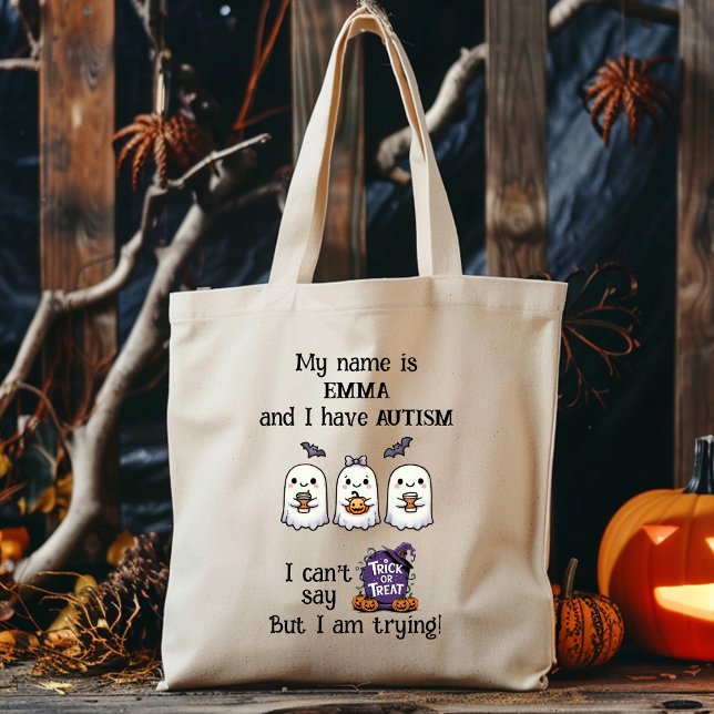 Tote Bag Sensibilisation sur l'autisme personnalisée Trick  (Créateur téléchargé)