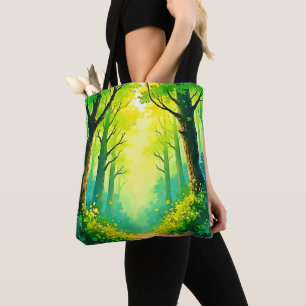 Tote Bag Sentier forestier ensoleillé