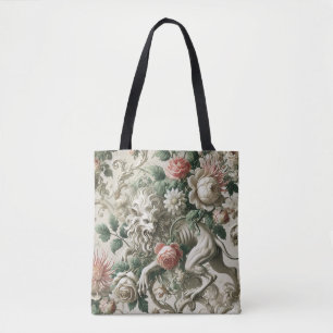 Tote Bag Sentinelle Bloombound - Design Floral Gothique