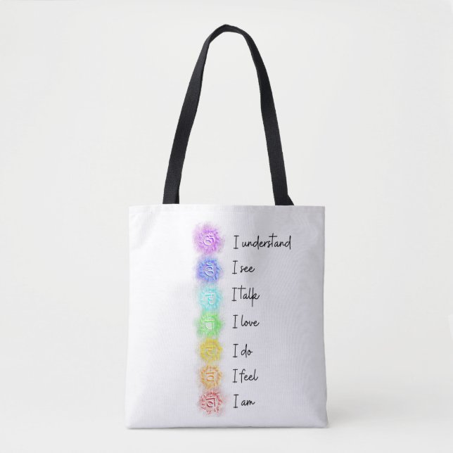Tote Bag Sept chakras Yoga (Devant)