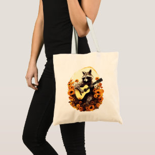 Tote Bag Sérénade de guitare de raton laveur dans les tourn