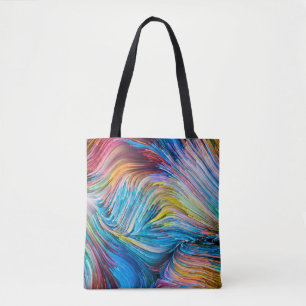 Tote Bag Série Color In Motion. Design Arrière - plan de Fl