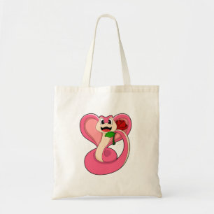 Tote Bag Serpent avec Rose