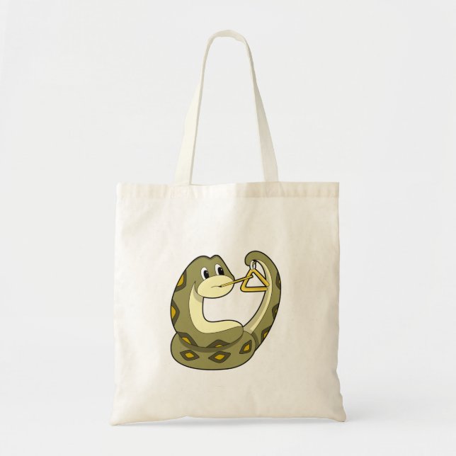 Tote Bag Serpent en musique avec Triangle.PNG (Devant)