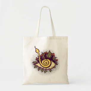 Tote Bag Serpent et champignon des yeux de automne surréali