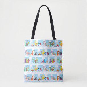 Tote Bag Sesame Pals Marcher Le Long De Sesame Street Motif