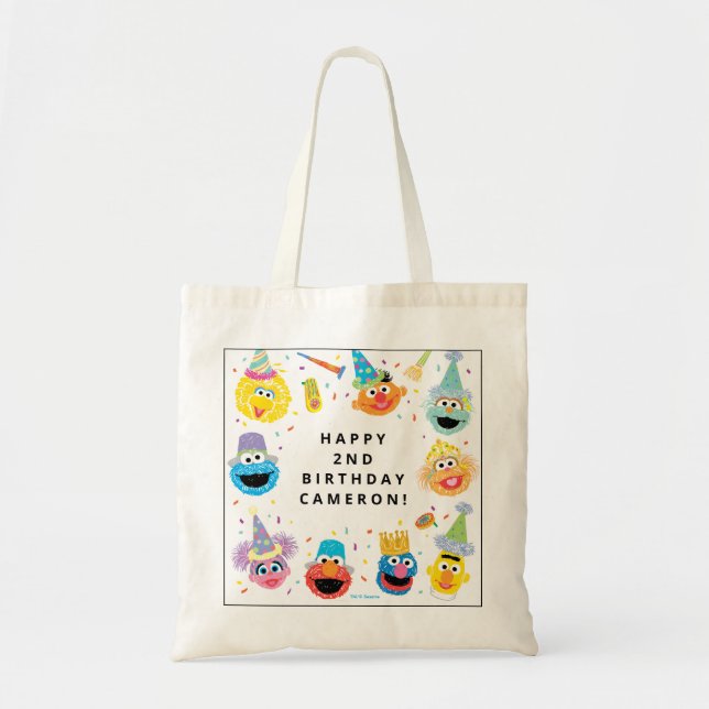 Tote Bag Sesame Street Pals Confetti Anniversaire (Devant)