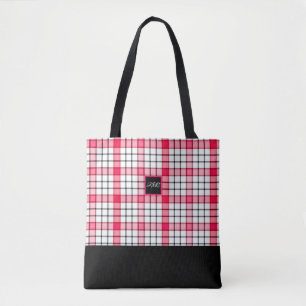 Tote Bag S'est levé et le rose vérifie l'épaule faite su