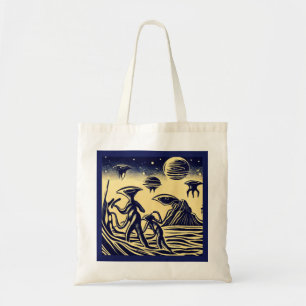 Tote Bag SF - Aliens Sur Une Planète Étrange Bois 1
