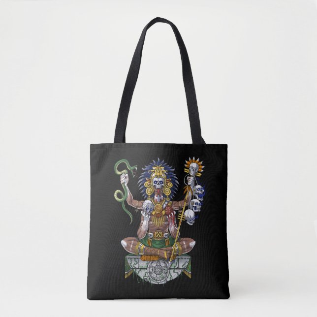 Tote Bag Shaman, guerrier aztèque (Devant)