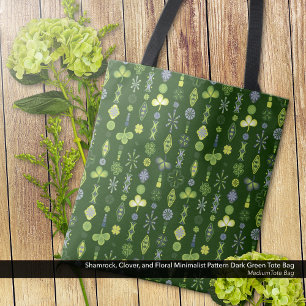 Tote Bag Shamrock Clover minimaliste moderne Motif moderne 