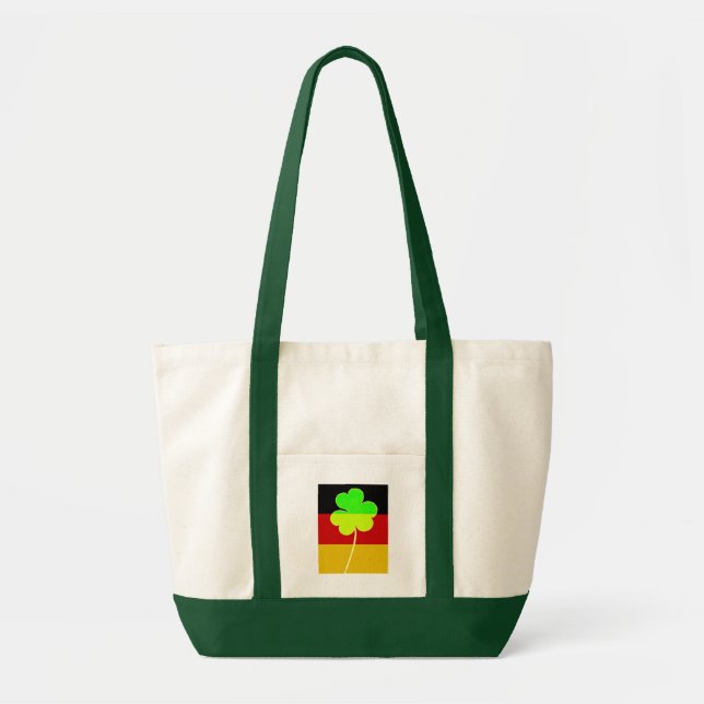 Tote Bag Shamrock du drapeau irlandais allemand Clover St P (Devant)