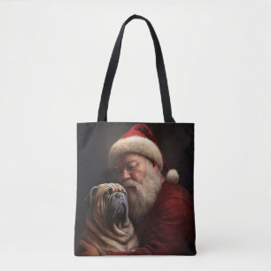 Tote Bag Shar Pei avec Noël Festif du Père Noël