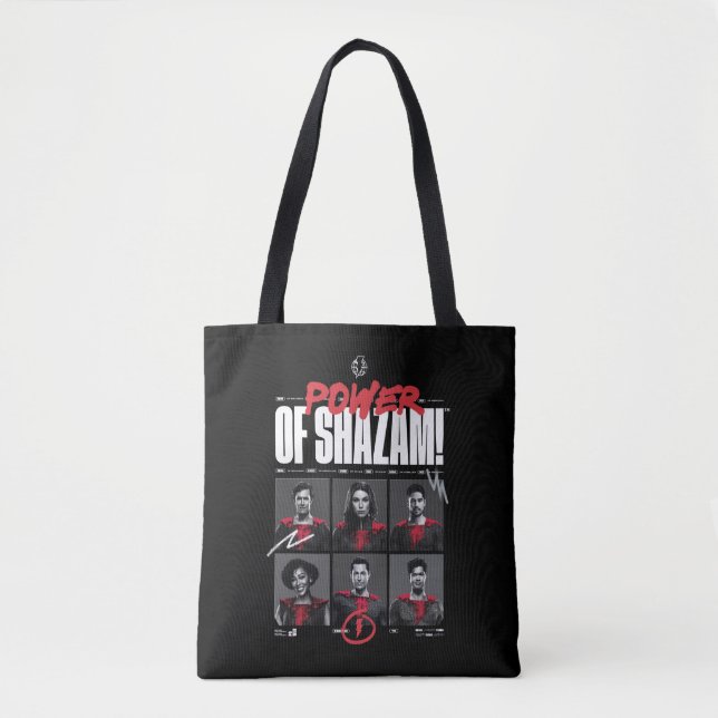 Tote Bag SHAZAM ! Furie des dieux | Puissance du groupe SHA (Devant)