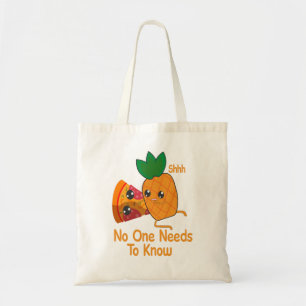 Tote Bag shhh personne n'a besoin de connaître Funny Pizza 