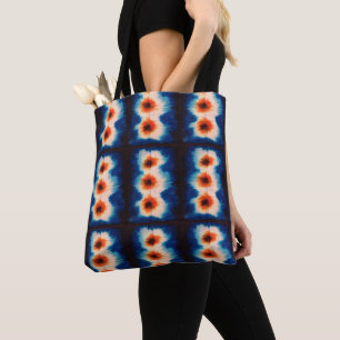 Tote Bag Shibori Tie Dye Fabric Motif Boho