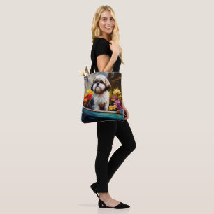 Tote Bag Shih Tzu sur une pagaie : une aventure Pittoresque