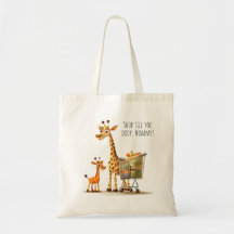 Shopping avec Giraffe | POSTER DE ANIMAL | Caricat