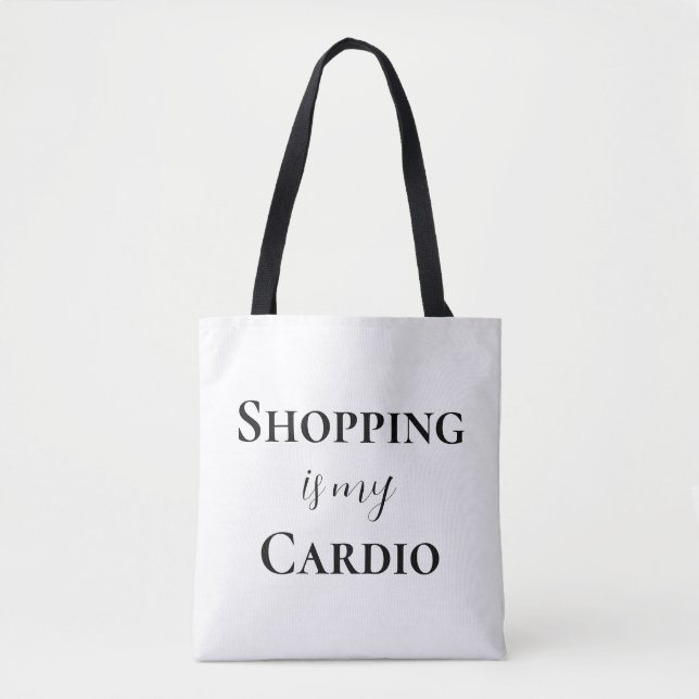 Tote Bag Shopping Est Mon Cardio (Devant)