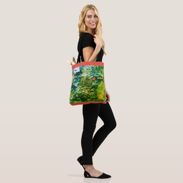 Tote Bag Shoulder Fourre-tout "Green Meadow" (Sur le modèle)