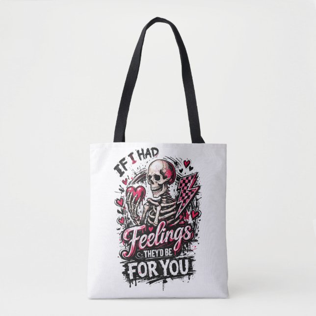 Tote Bag Si j'avais des sentiments, ils seraient pour toi,  (Devant)